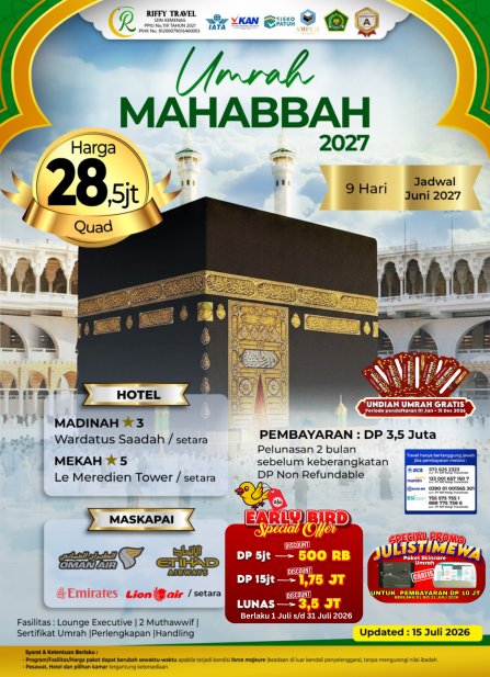UMRAH MAHABBAH (JUNI 2027)
