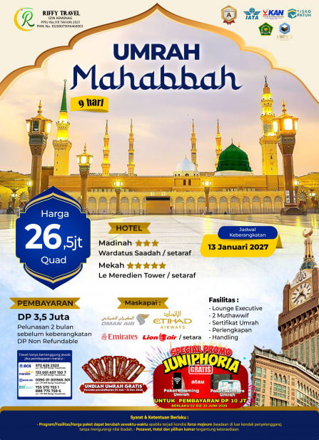 UMRAH MAHABBAH (13 JANUARI 2027)