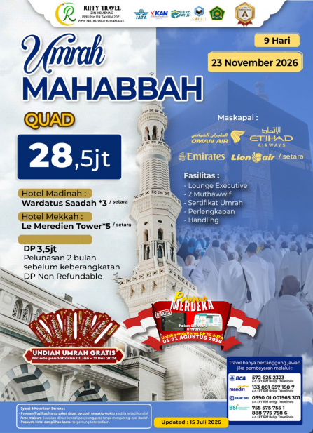 UMRAH MAHABBAH (NOVEMBER 2026)