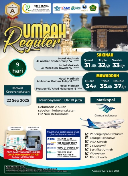 UMROH REGULER MAWADDAH DIRECT (22 SEPTEMBER 2025)