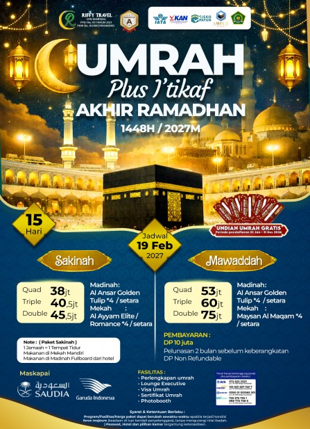 UMRAH PLUS I'TIKAF AKHIR RAMADHAN SAKINAH