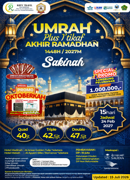 UMRAH PLUS I'TIKAF AKHIR RAMADHAN SAKINAH