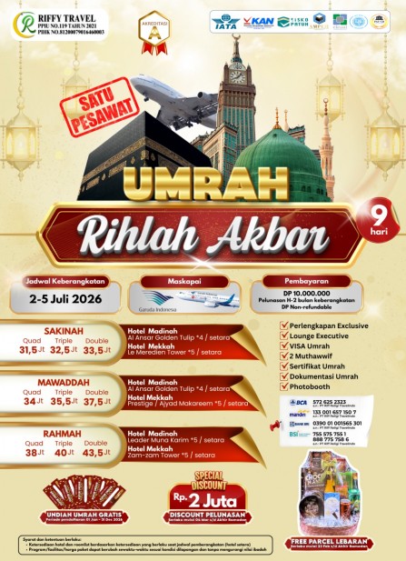 UMRAH RIHLAH AKBAR - RAHMAH 9 HARI