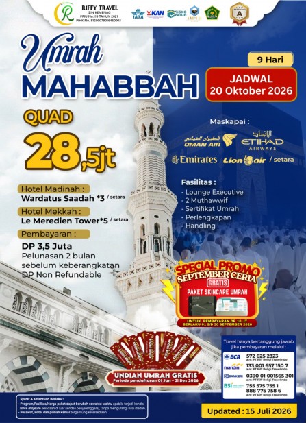 UMRAH MAHABBAH (OKTOBER 2026)