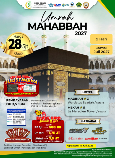 UMRAH MAHABBAH (JULI 2027)