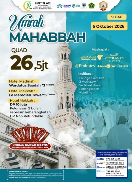 UMRAH MAHABBAH (OKTOBER 2026)