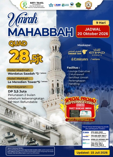 UMRAH MAHABBAH (OKTOBER 2026)