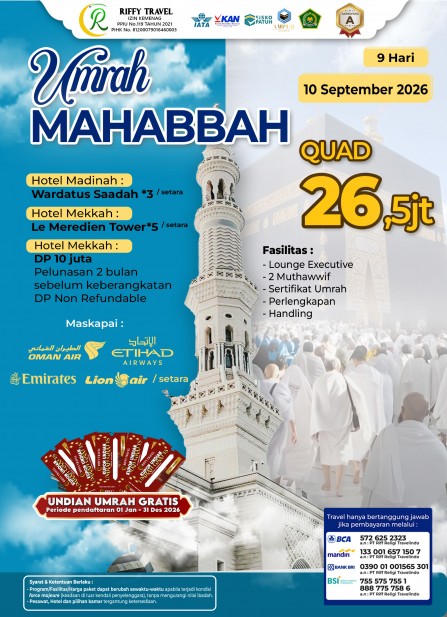 UMRAH MAHABBAH (10 SEPTEMBER 2026)