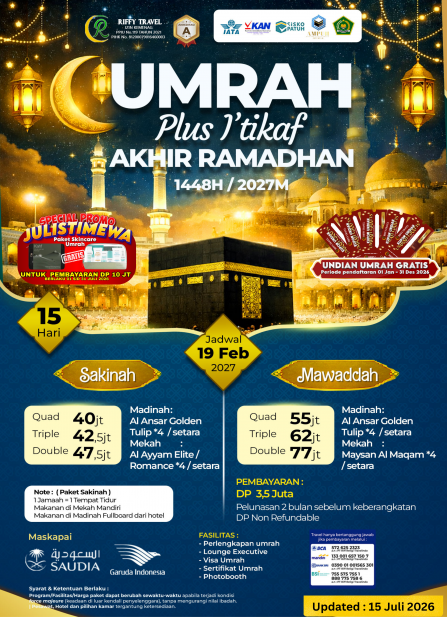 UMRAH PLUS I'TIKAF AKHIR RAMADHAN SAKINAH