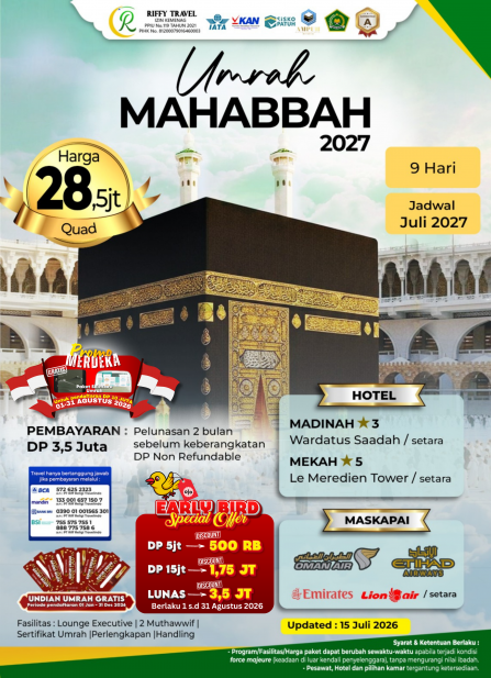 UMRAH MAHABBAH (JULI 2027)