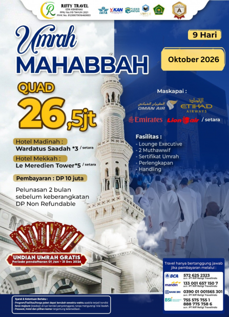 UMRAH MAHABBAH (OKTOBER 2026)