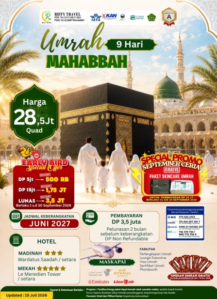 UMRAH MAHABBAH (JUNI 2027)