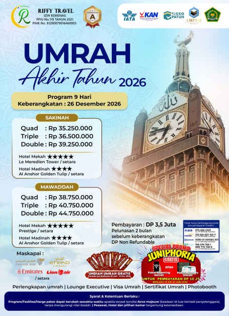 UMRAH AKHIR TAHUN 9H - SAKINAH - DESEMBER