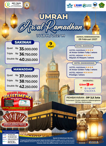 UMRAH AWAL RAMADHAN - SAKINAH (9 HARI) 
