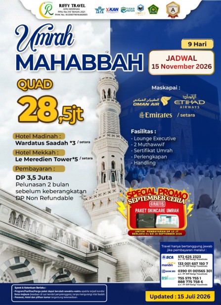 UMRAH MAHABBAH (NOVEMBER 2026)