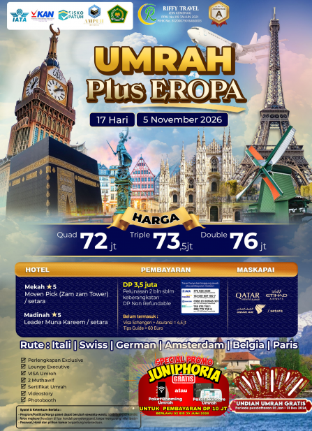 UMRAH PLUS EROPA 17 H 