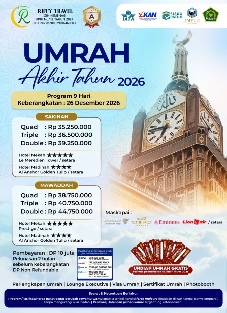 UMRAH AKHIR TAHUN 9H - MAWADDAH - DESEMBER
