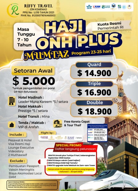 HAJI ONH PLUS MUMTAZ - BINTANG 5