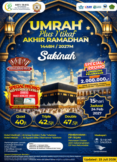 UMRAH PLUS I'TIKAF AKHIR RAMADHAN SAKINAH