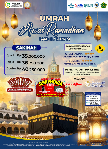 UMRAH AWAL RAMADHAN - SAKINAH (9 HARI) 