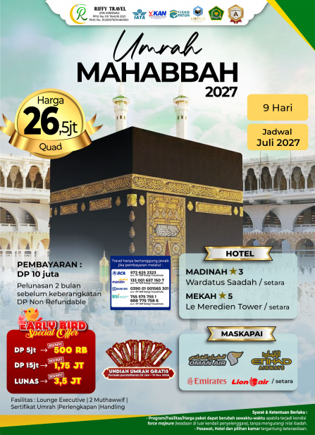 UMRAH MAHABBAH (JULI 2027)