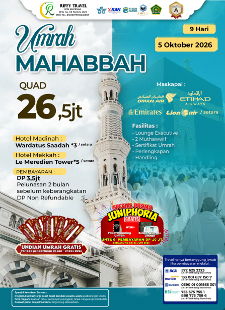 UMRAH MAHABBAH (OKTOBER 2026)