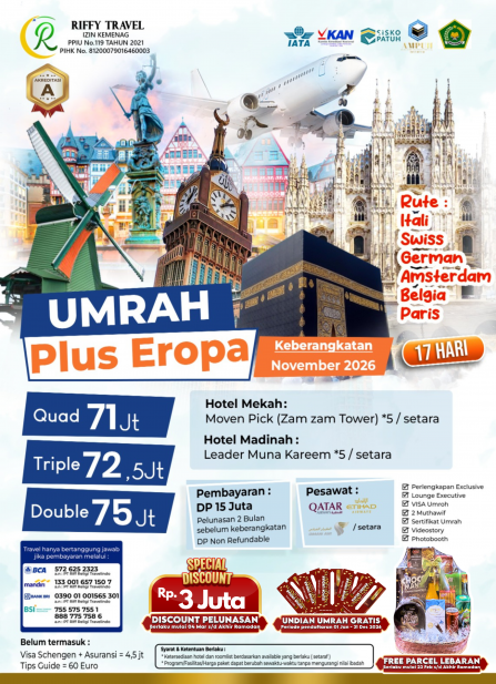 UMRAH PLUS EROPA 17 H 