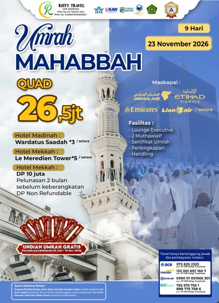 UMRAH MAHABBAH (NOVEMBER 2026)