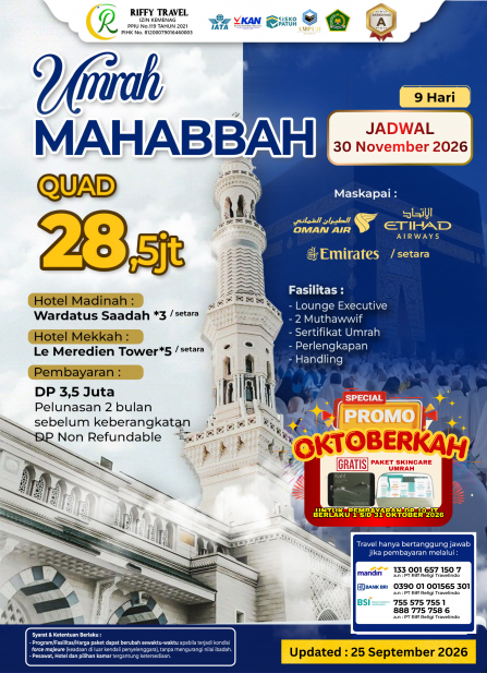 UMRAH MAHABBAH (NOVEMBER 2026)