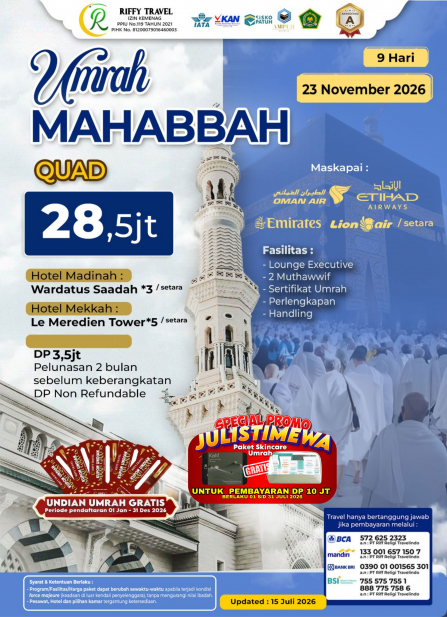 UMRAH MAHABBAH (NOVEMBER 2026)