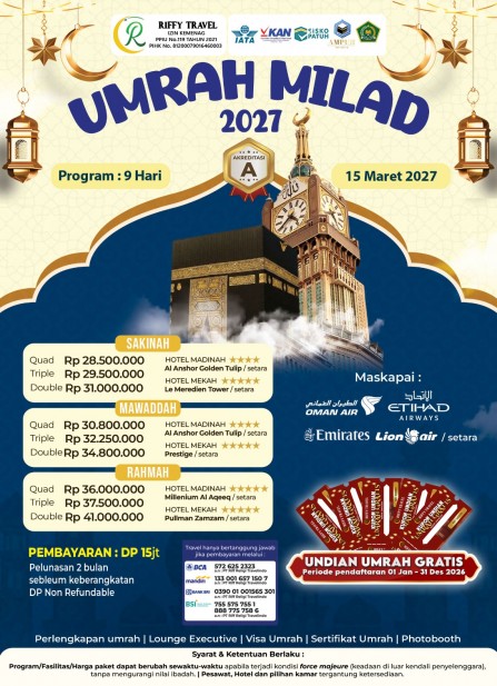 UMRAH MILAD - MAWADDAH (15 MARET 2027)